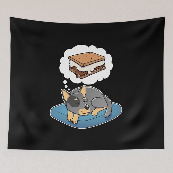 Item preview, Australian Cattle Dog dreaming about Smores designed and sold by DoggieDelights.