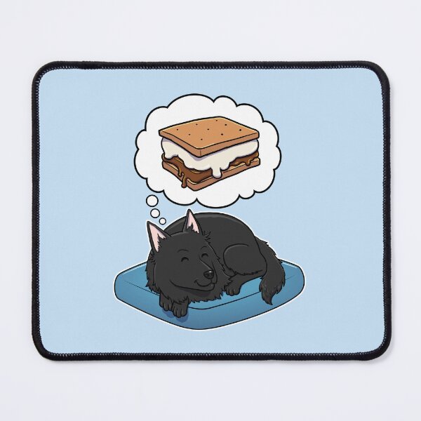 Item preview, Belgian Sheepdog dreaming about Smores designed and sold by DoggieDelights.