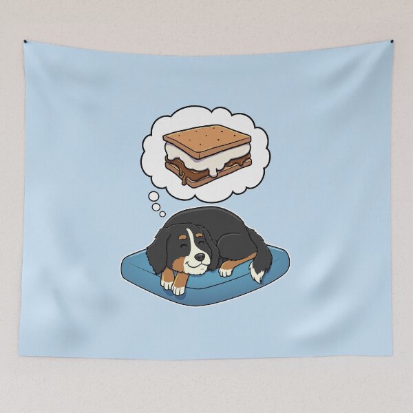 Artikelvorschau, Bernese Mountain Dog dreaming about Smores entworfen und verkauft von DoggieDelights.