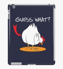 Funny Guess What Chicken Butt Shirt Ironic, Sarcasm Gifts iPad Case/Skin