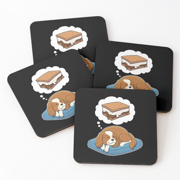 Item preview, Cavalier King Charles Spaniel dreaming about Smores designed and sold by DoggieDelights.