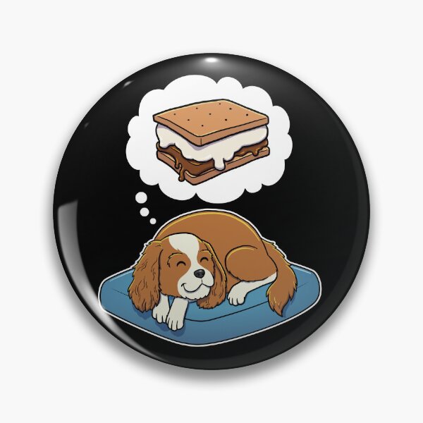 Artikelvorschau, Cavalier King Charles Spaniel dreaming about Smores entworfen und verkauft von DoggieDelights.