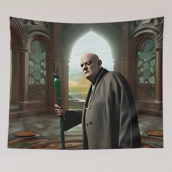 Item preview, Aleister Crowley The Great Beast of Thelema in a Temple Digital Art designed and sold by Ataraxia  Apparel.