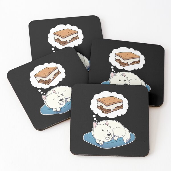 Item preview, Samoyed dreaming about Smores designed and sold by DoggieDelights.