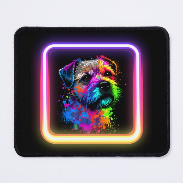 Item preview, Border Terrier Neon Splatter Insta Dog designed and sold by The-Vault.