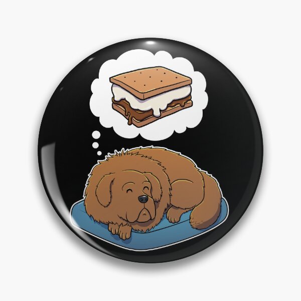 Item preview, Tibetan Mastiff dreaming about Smores designed and sold by DoggieDelights.