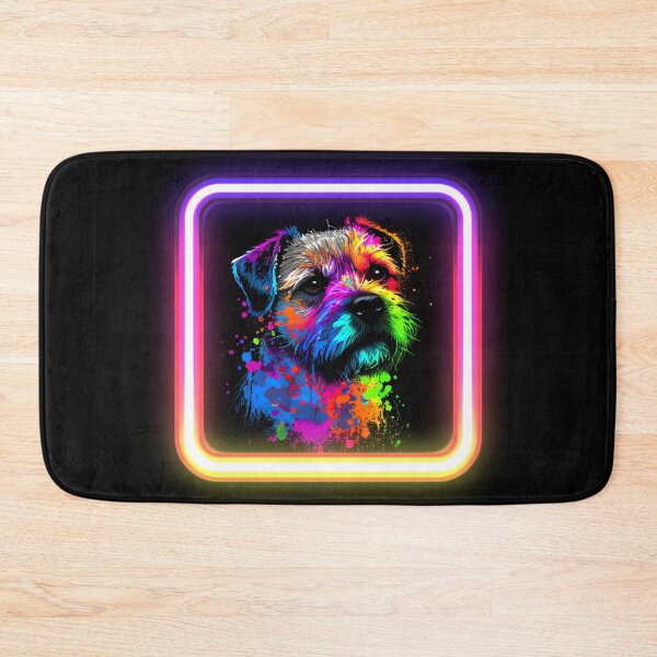 Item preview, Border Terrier Neon Splatter Insta Dog designed and sold by The-Vault.