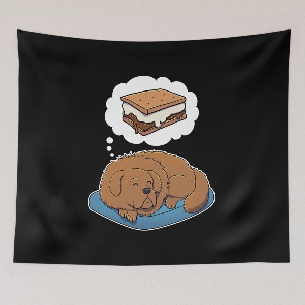 Item preview, Tibetan Mastiff dreaming about Smores designed and sold by DoggieDelights.