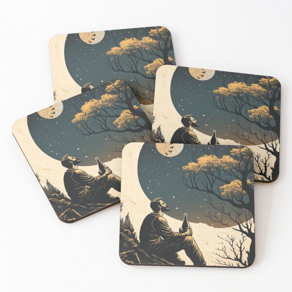 Item preview, Man looking at the Moon Old style designed and sold by BigBasement.