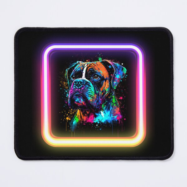 Item preview, perro boxer neón salpicadura insta perro designed and sold by The-Vault.