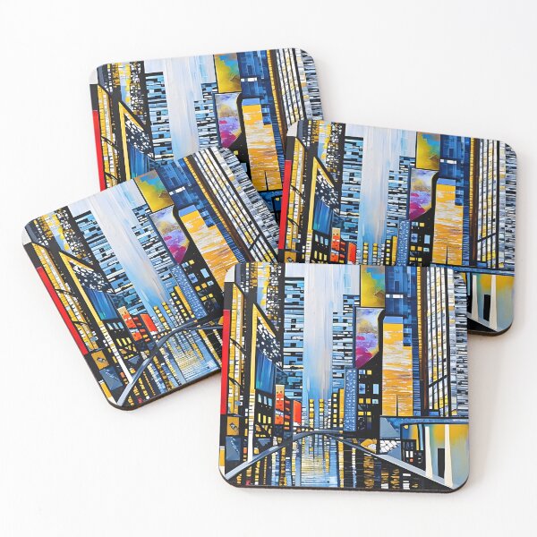 Item preview, Abstract City Painting 9 designed and sold by Art by Lilia.