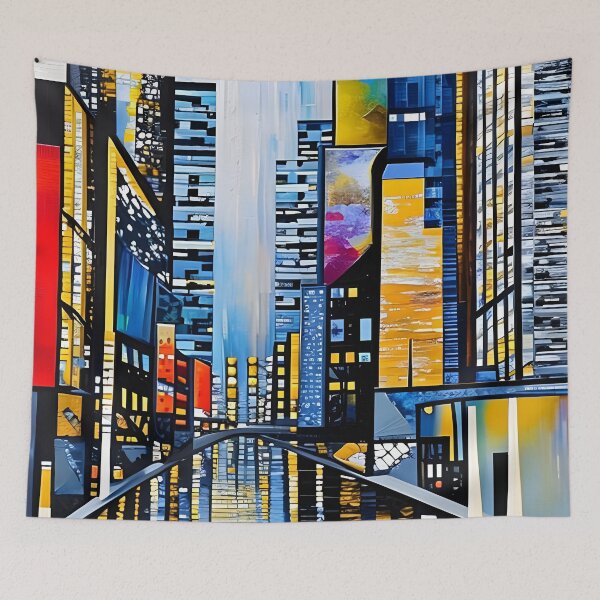 Item preview, Abstract City Painting 9 designed and sold by Art by Lilia.