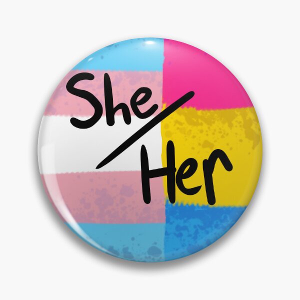 Item preview, Trans Transgender Pansexual Panromantic Pan Pride Flag Pronouns She/her designed and sold by Spell-the-Bee.
