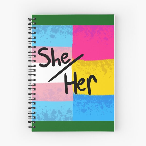 Item preview, Trans Transgender Pansexual Panromantic Pan Pride Flag Pronouns She/her designed and sold by Spell-the-Bee.