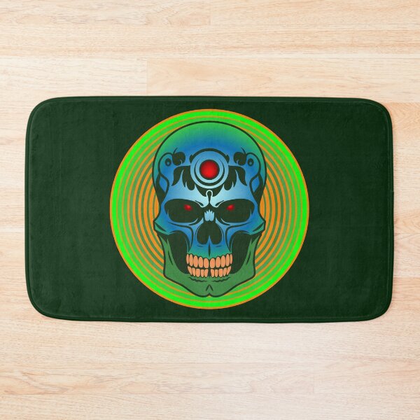 Item preview, Colored scary human stylistic skulls with patterns. Mexican holiday in memory of the dead. designed and sold by GAleksS.