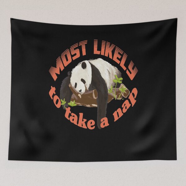 Item preview, panda most likely to take a nap the giant panda lovers designed and sold by stylechoc.
