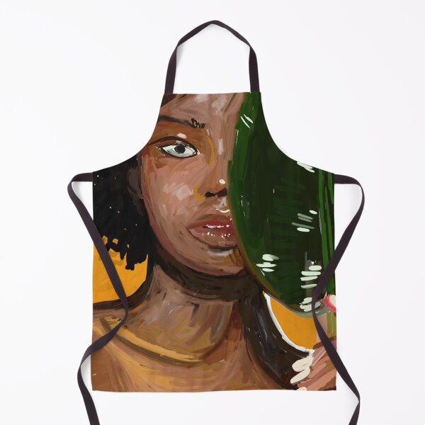Item preview, Beauty portrait of a young beautiful african american woman posing with a banana leaf designed and sold by KARTICK DUTTA.