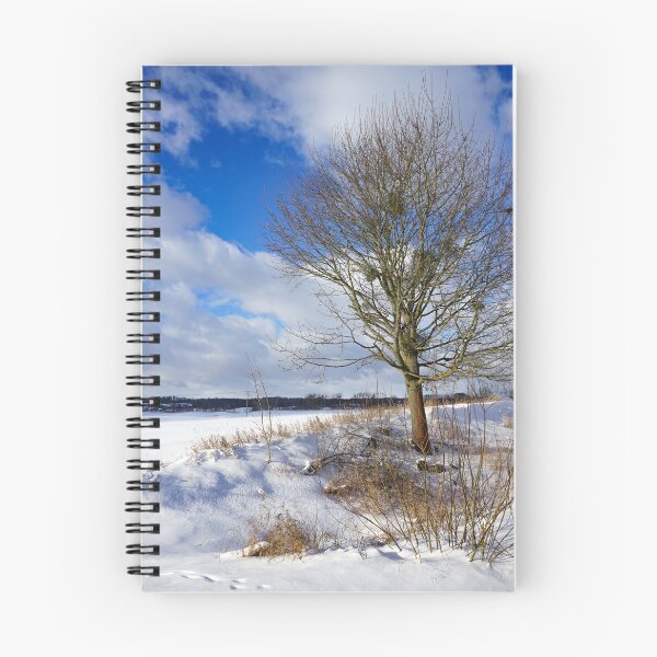 Item preview, Winter landscape. Snowy field, single tree and beautiful blue sky. Winter in Poland. designed and sold by toomi123.