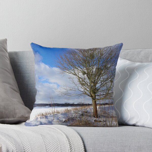 Item preview, Winter landscape. Snowy field, single tree and beautiful blue sky. Winter in Poland. designed and sold by toomi123.
