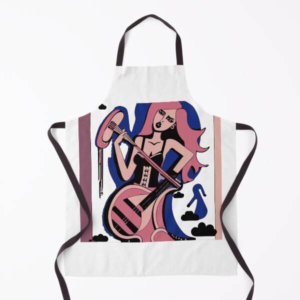 Item preview,  "Pink Tressed Siren and her Strings" designed and sold by FunnyShopGirl.