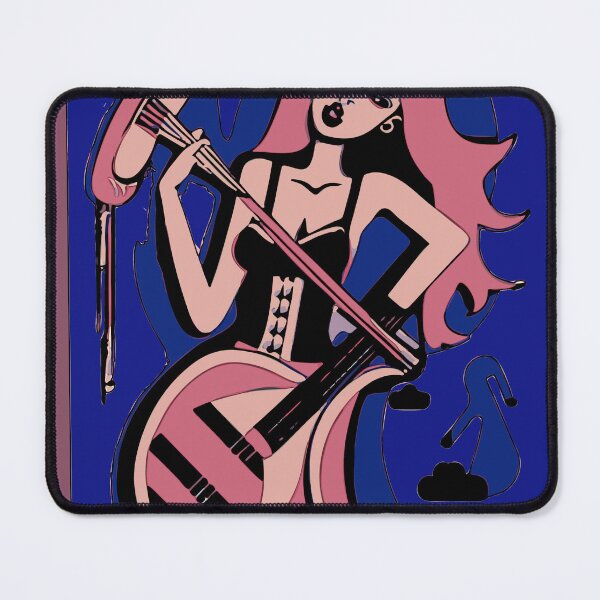 Item preview, "Pink Tressed Siren and her Strings" designed and sold by FunnyShopGirl.