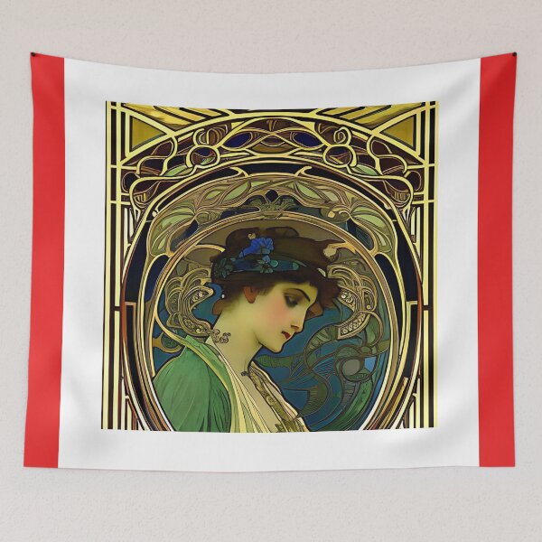 Item preview, Lady old style art illustration designed and sold by RedeBubblee.