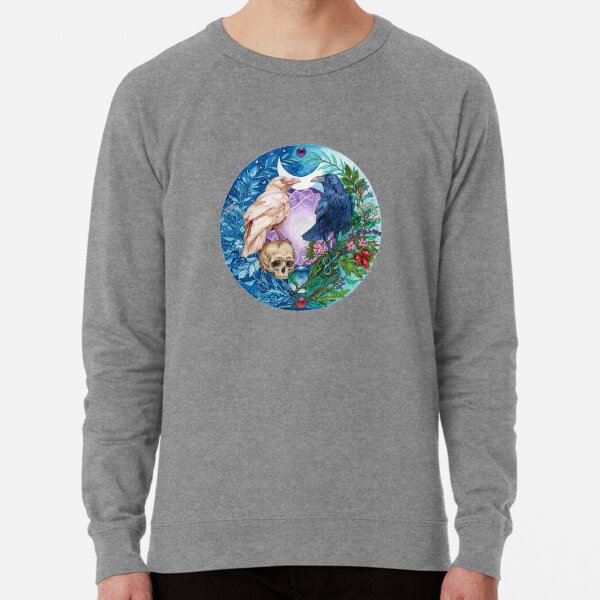 Botanical Celtic Ravens - Sacred Balance Lightweight Sweatshirt