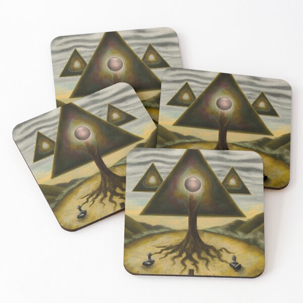 Item preview, Surrealist painting like digital art with pyramids tree roots and the seed of the monad with within designed and sold by Ataraxia  Apparel.