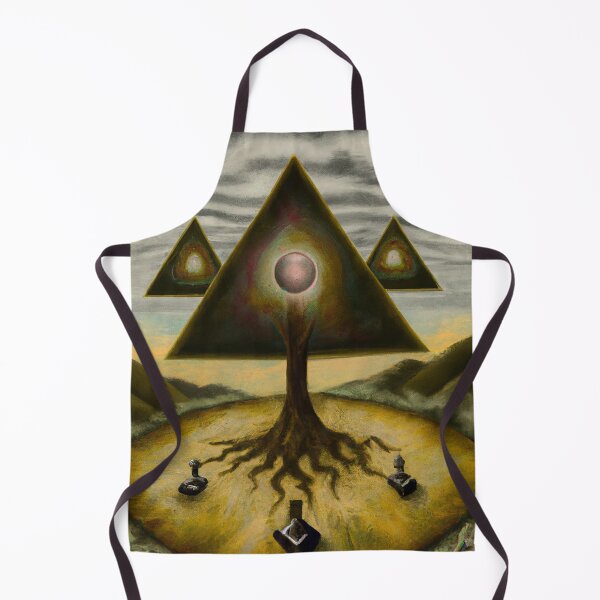 Item preview, Surrealist painting like digital art with pyramids tree roots and the seed of the monad with within designed and sold by Ataraxia Apparel.