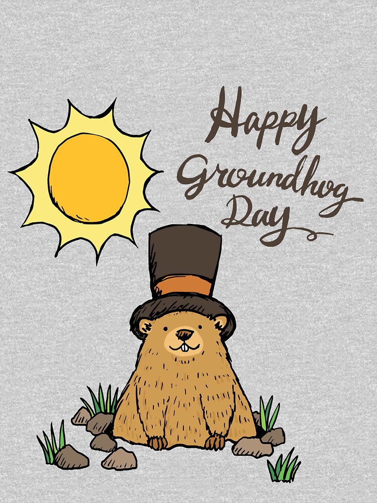 "Awesome and Funny Happy Groundhog Day" T-shirt for Sale by