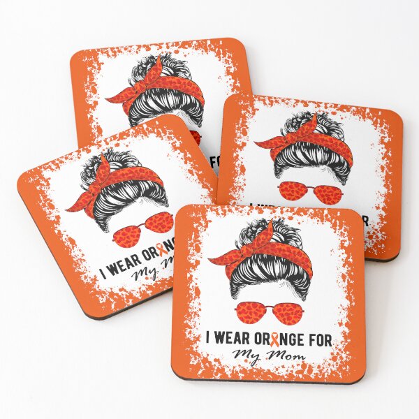 Item preview, I Wear Orange For My Mom Messy Bun Kidney Cancer Awareness designed and sold by RosannaArt.