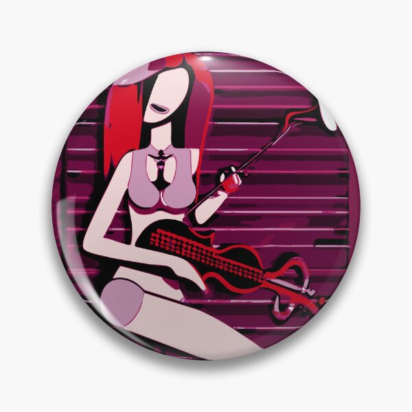 Item preview, "The Red and Pink Haired Violinist in her Window" designed and sold by FunnyShopGirl.