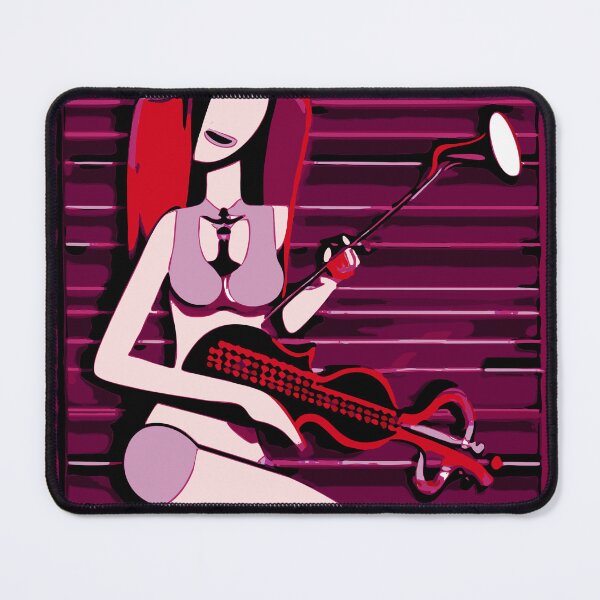Item preview, "The Red and Pink Haired Violinist in her Window" designed and sold by FunnyShopGirl.