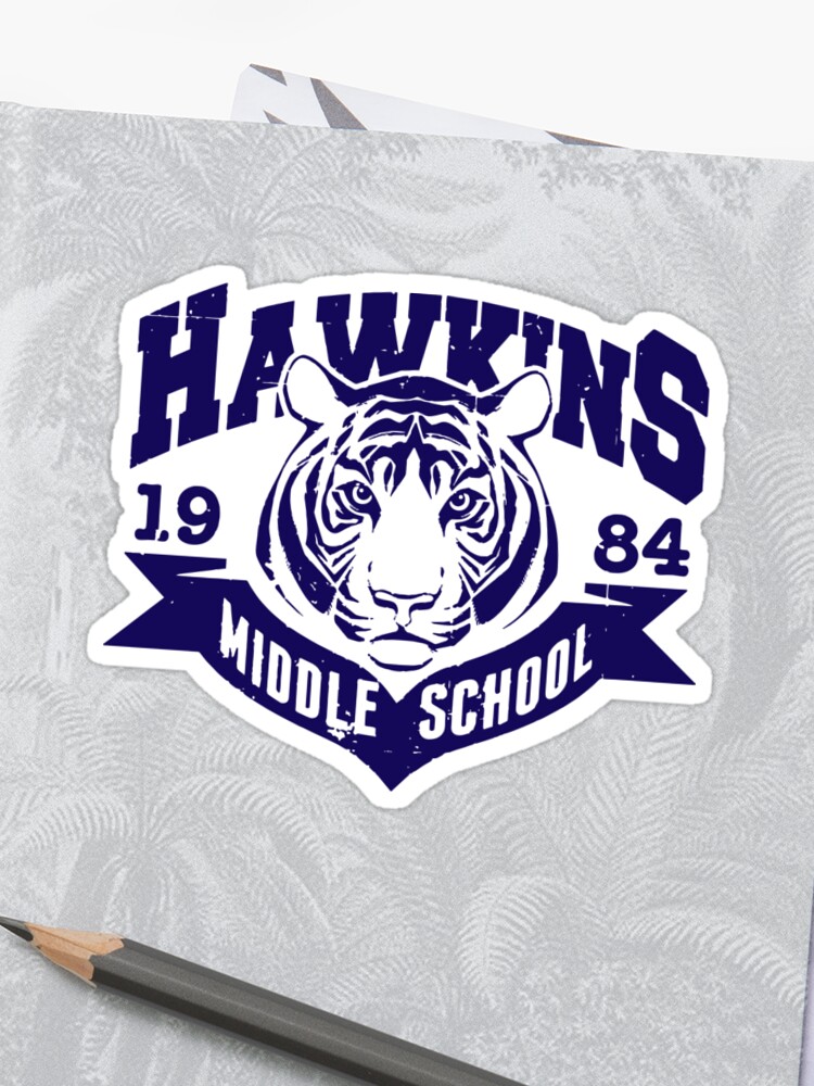 Stranger Things Hawkins Middle School Sticker By Trndsttrz