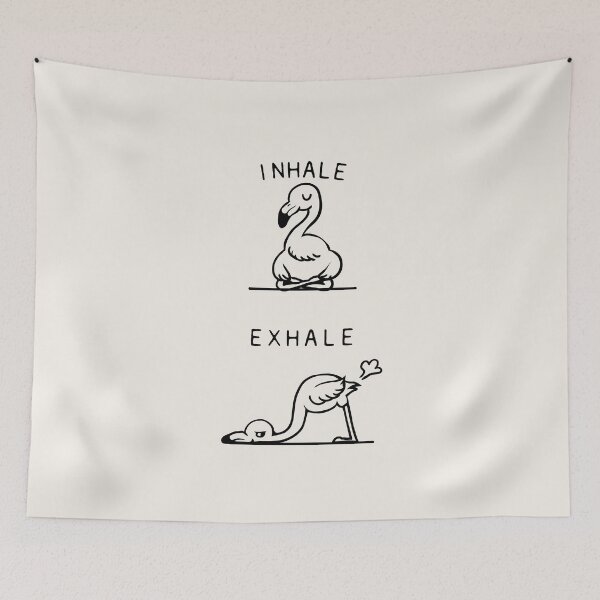 Item preview, Inhale Exhale Flamingo designed and sold by Huebucket.