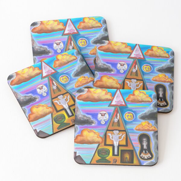 Item preview, Surrealist painting like digital art with occult symbolism and All Seeing Eye designed and sold by Ataraxia  Apparel.