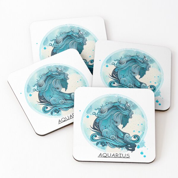 Item preview, Aquarius Zodiac Sign Star Alignment designed and sold by PosterManiaRo.