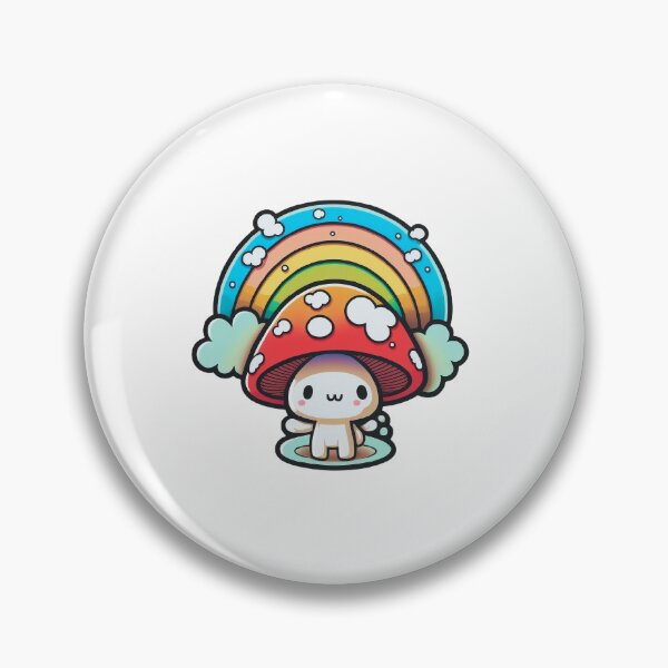 Item preview, Kawaii Cute Rainbow Mushroom Aesthetic Sticker designed and sold by dasiegraphics.