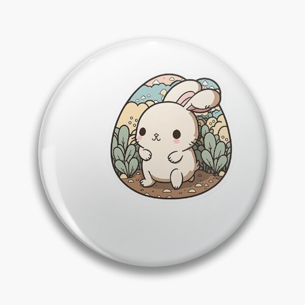 Item preview, Kawaii Cute Bunny Aesthetic Sticker designed and sold by dasiegraphics.