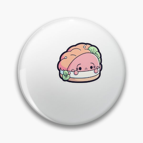 Item preview, Kawaii Cute Pink Sushi Aesthetic Sticker designed and sold by dasiegraphics.