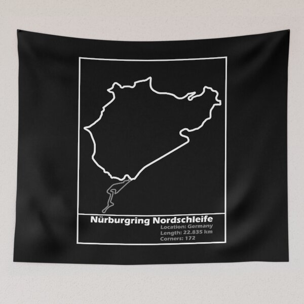 Item preview, Nurburgring Nordschleife track map (White) designed and sold by Flamurdesign.