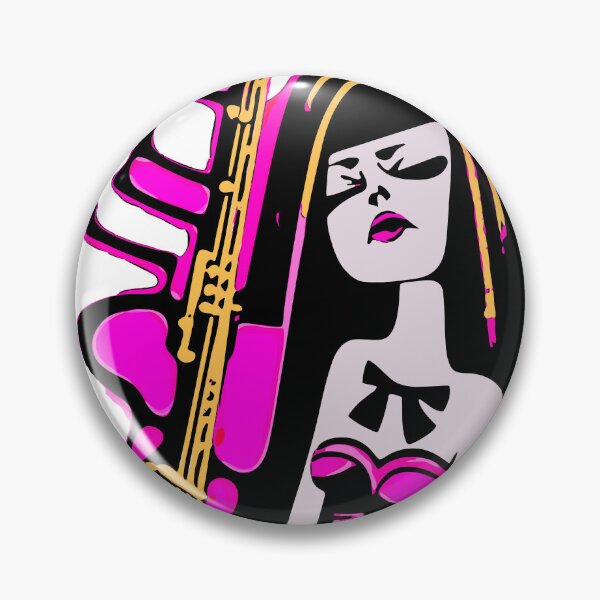 Item preview, "The Fuchsia and Gold Violinist" designed and sold by FunnyShopGirl.