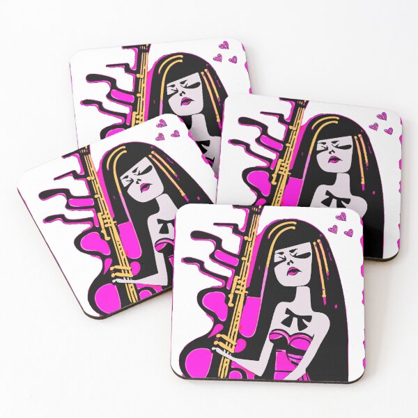 Item preview, "The Fuchsia and Gold Violinist" designed and sold by FunnyShopGirl.