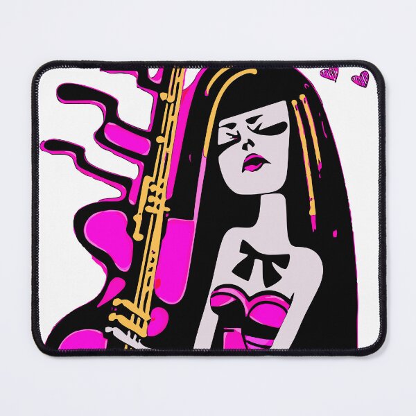 Item preview, "The Fuchsia and Gold Violinist" designed and sold by FunnyShopGirl.