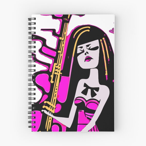 Item preview, "The Fuchsia and Gold Violinist" designed and sold by FunnyShopGirl.