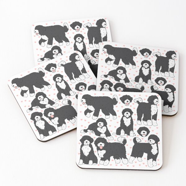 Item preview, Portuguese water dog cute dog pattern designed and sold by Yarafantasyart.