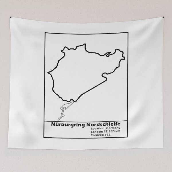 Item preview, Nurburgring Nordschleife track map (Black) designed and sold by Flamurdesign.