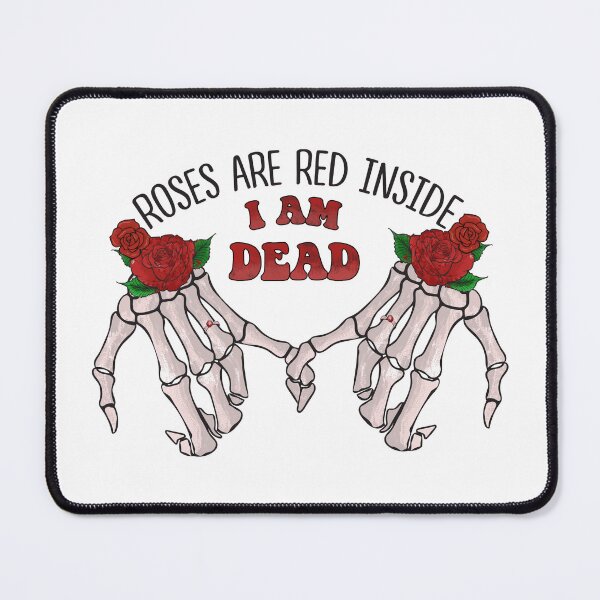 Item preview, Rose Are Red Inside I Am Dead - Skeleton Valentines - Anti-Valentines designed and sold by Nicole Creates.