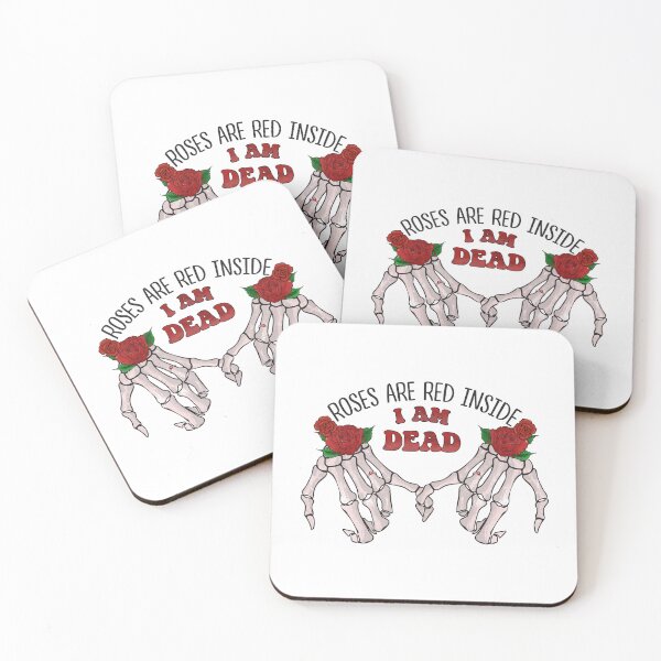 Item preview, Rose Are Red Inside I Am Dead - Skeleton Valentines - Anti-Valentines designed and sold by Nicole Creates.
