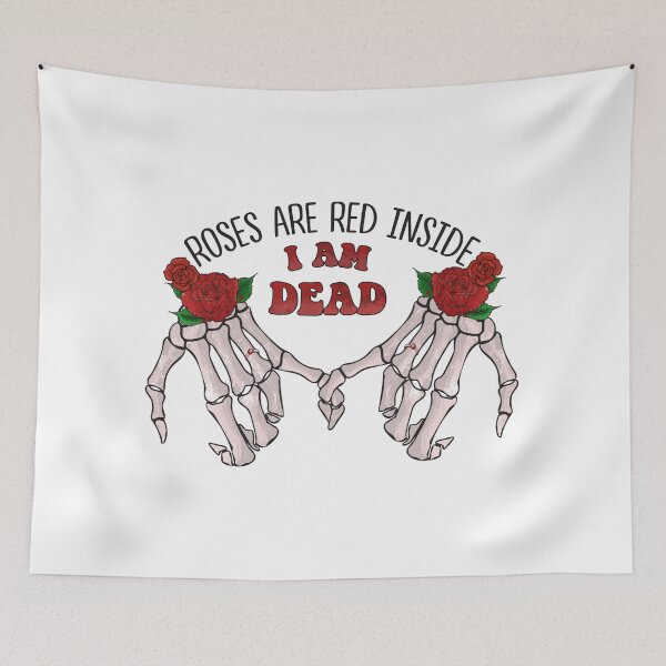 Item preview, Rose Are Red Inside I Am Dead - Skeleton Valentines - Anti-Valentines designed and sold by Nicole Creates.